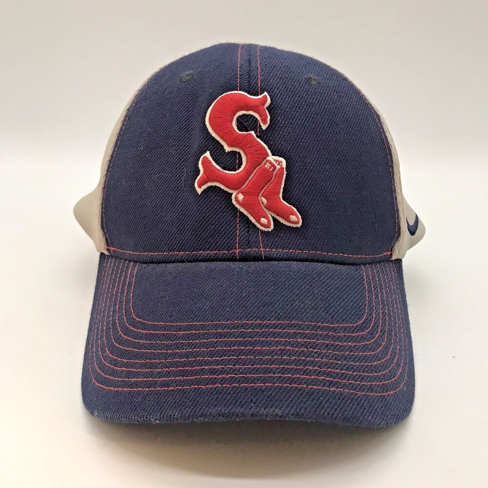 Boston Red Sox MLB Hat Men's One Size Vintage Nike Team Flex Baseball Cap Navy